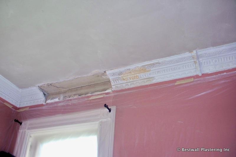 Hackettstown NJ water damaged plaster molding